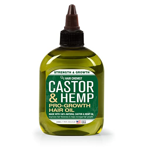 Hair Chemist Castor & Hemp Pro-Growth Oil - Strengthens, Moisturizes, 7.1oz