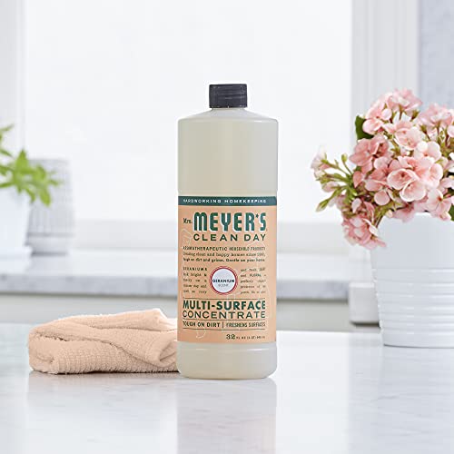 Mrs. Meyer's Multi-Surface Cleaner - Tough on Dirt, Biodegradable, Geranium Scent - 32 fl. oz x2