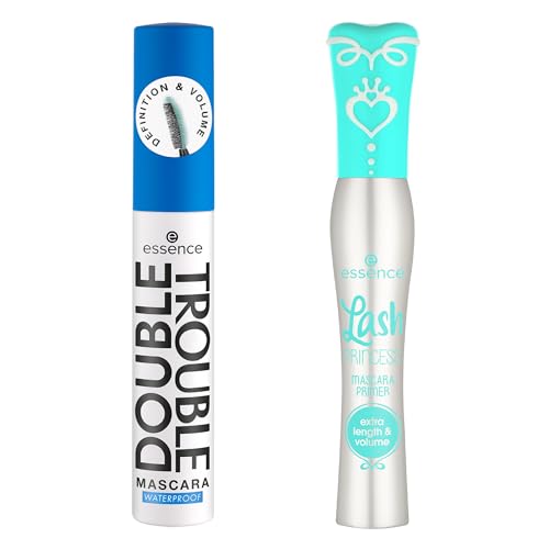 essence Double Trouble Waterproof Mascara & Lash Primer Bundle - Volume, Length, Cruelty-Free