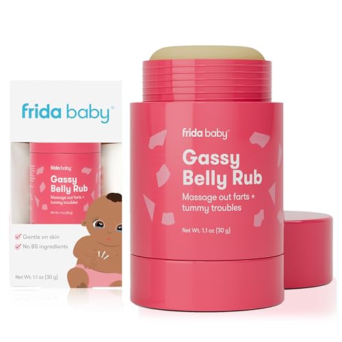 Frida Baby Gassy Belly Rub - Natural Infant Gas Relief, Hypoallergenic Massage Oil - 1.1oz