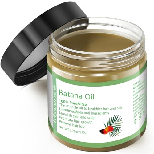 Mysense Raw Batana Oil - Stimulates Hair Growth, Nourishes Scalp, 220g Pure Unrefined Oil