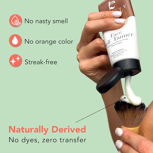 Face Tanner - Natural Ingredients, Quick-Drying, Vegan Formula - Gradual Tanning Lotion