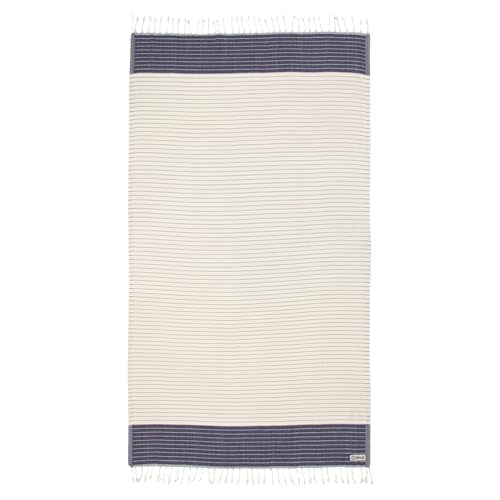 Sand Cloud Turkish Beach Towel - Sand-Free, Fast-Drying, 100% Organic Cotton - 37x69 Navy