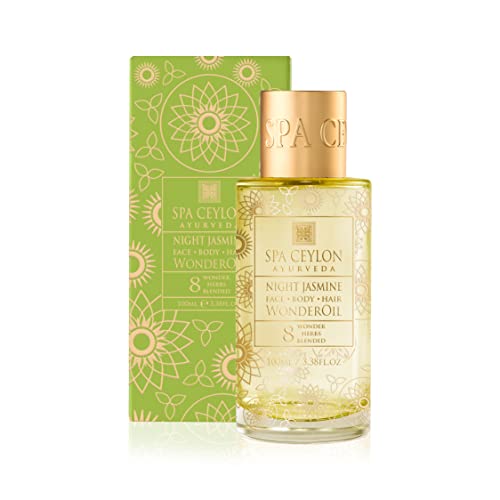 SPA CEYLON Night Jasmine Body Oil - Nourishing with Ayurvedic Herbs, Vegan & Organic - 100ml