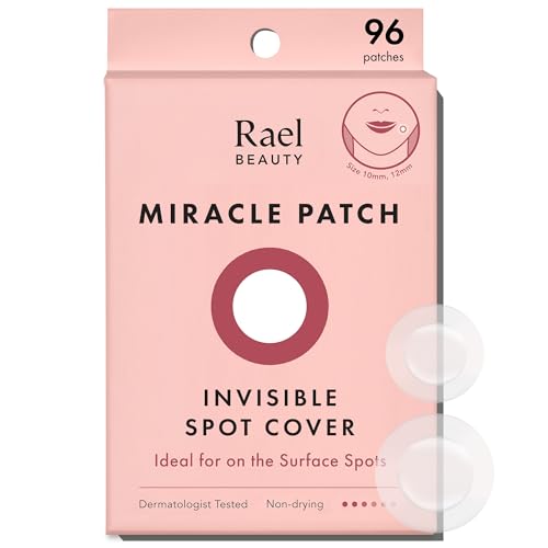 Rael Pimple Patches - Absorbing Hydrocolloid Treatment, Invisible Coverage, 96 Count