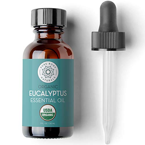 Pure Body Naturals Organic Eucalyptus Essential Oil - Therapeutic Grade, Lab Tested - 1 fl oz