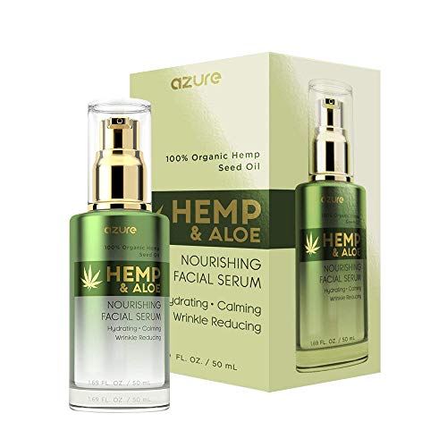 AZURE Hemp & Aloe Face Serum - Hydrating, Calming, Revitalizing | 95% Natural - 50mL