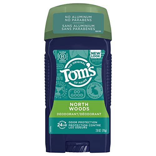 Tom's of Maine Natural Deodorant for Men - 24-Hour Odor Protection, Vegan, North Woods - 2.8 oz