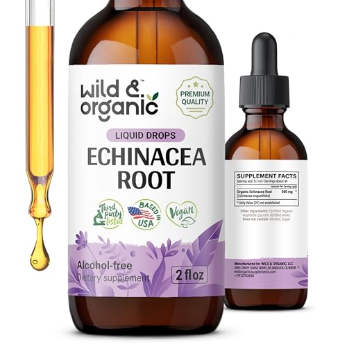 Wild & Organic Echinacea Drops - Immune Support, Alcohol-Free, Vegan - 2 oz