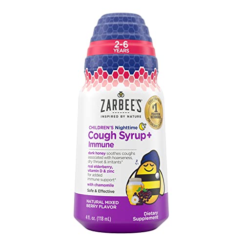 Zarbee's Kids Cough Suppressant - Soothes Coughs, Supports Immunity, Mixed Berry - 4FL Oz