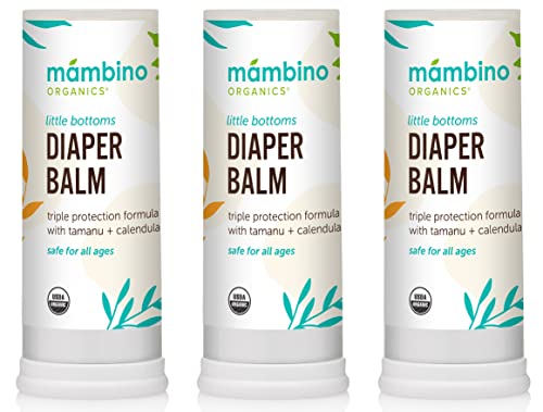 Mambino Organics Little Bottoms Diaper Balm - Moisture Barrier, Organic Ingredients - 0.63oz