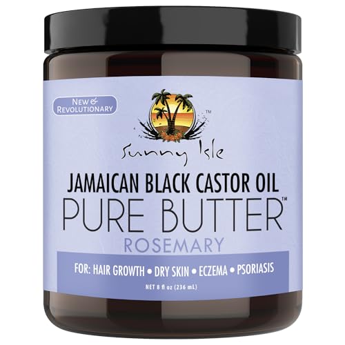 Sunny Isle Hair Treatment - Promotes Growth & Moisturizes, Pure Jamaican Black Castor Oil - 8oz