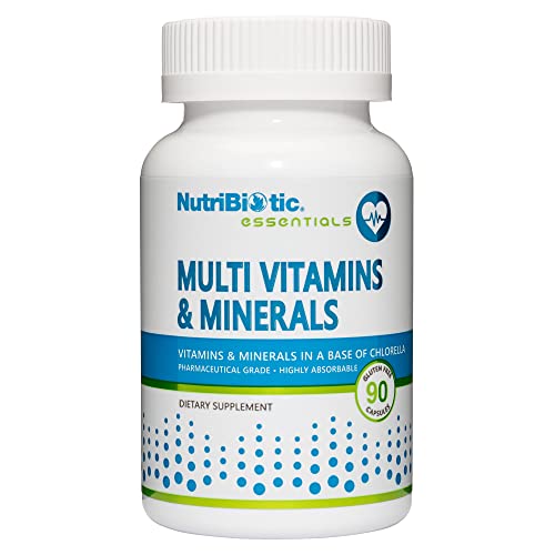 NutriBiotic Multivitamin - 13 USP Vitamins, 72 Trace Elements, Gluten-Free - 90 Capsules