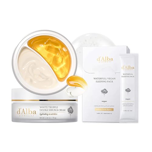 d'Alba Skin Care Set - Hydrating Serum & Nutrient Cream, Vegan Ingredients - 70g, 4ml*12packs