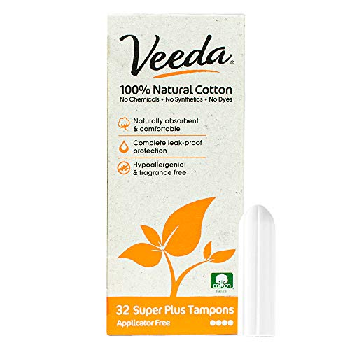 Veeda Feminine Care Set - Comfort & Absorbency, 100% Natural Cotton, 32 Count