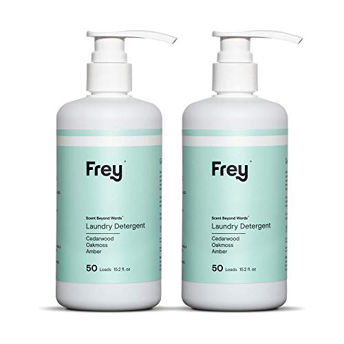 FREY Concentrated Laundry Detergent - Deep Clean, Natural Ingredients, Cedar Grove Scent - 50 Loads