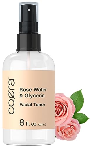 Coera Rose Water & Glycerin Face Mist - Hydrating Toner, Gluten-Free, Non-GMO - 8 fl oz