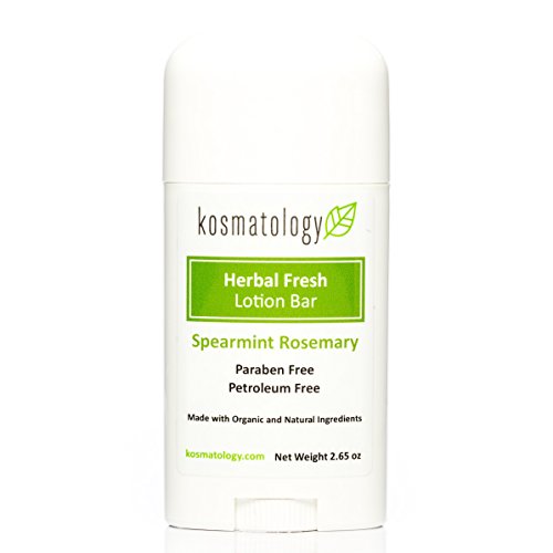 kosmatology Herbal Fresh Essential Oil Lotion Bar - Revitalizing Spearmint-Rosemary Aroma - 2.65oz