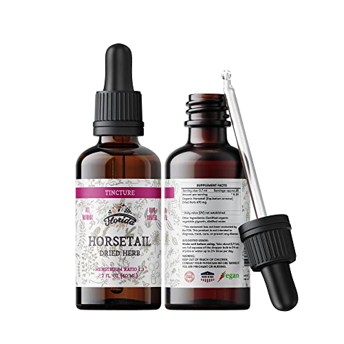 Florida Herbs Horsetail Tincture - Hormone-Free, Non-GMO, Organic Extract - 2 Oz