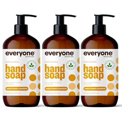 Everyone Liquid Hand Soap - EWG Verified, Plant-Based Cleanser, Meyer Lemon & Mandarin - 3 Pack