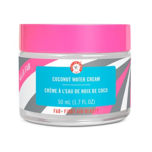 First Aid Beauty Coconut Water Cream - Hydrating, Lightweight, Oil-Free Moisturizer - 1.7oz