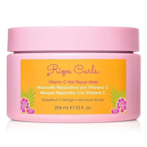 Rizos Curls Vitamin C Hair Repair Mask - Deeply Hydrates, Softens & Adds Shine - 10oz