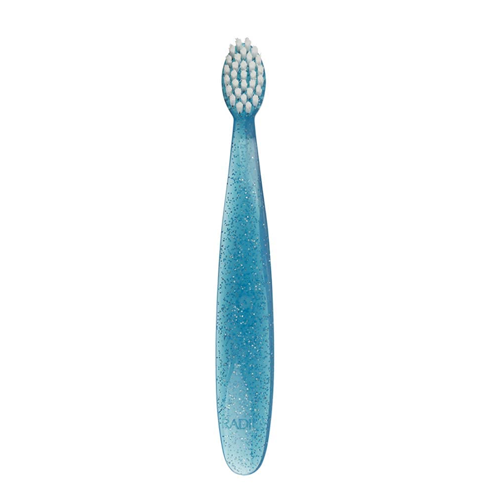 RADIUS Totz Kids Toothbrush - Extra Soft, BPA Free, ADA Accepted - Blue Sparkle, 1 Count