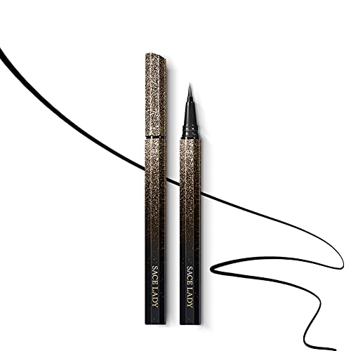 SACE LADY Liquid Eyeliner - Waterproof, Long-Lasting, Smudge-Proof, Precision Felt Tip - Black