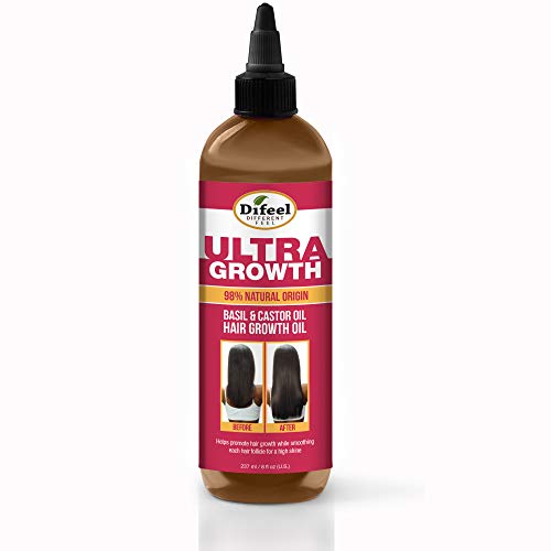 Difeel Ultra Growth Hair Oil - Promotes Hair Growth, Nourishes & Strengthens - 8 oz