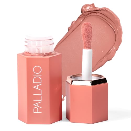 Palladio Liquid Blush - Buildable Color, Nourishing Formula, 100% Vegan - Dainty 0.35oz