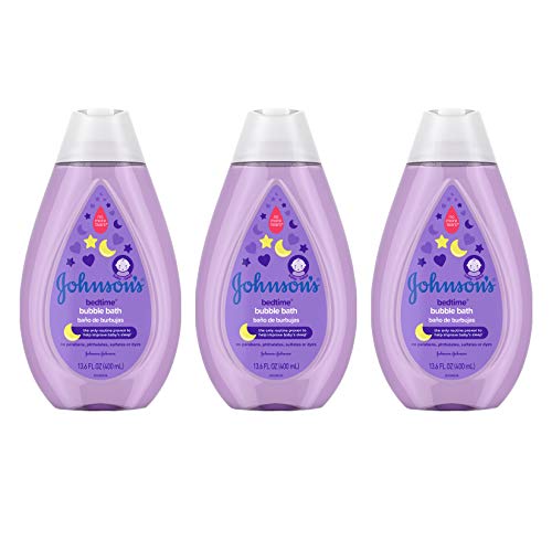 Johnson's Bedtime Baby Bubble Bath - Soothes & Cleanses, Hypoallergenic, 3 Pack of 13.6oz