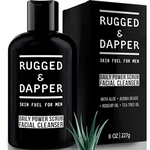 RUGGED & DAPPER Daily Power Scrub - Deep Cleansing & Exfoliating, Natural Ingredients - 8 oz