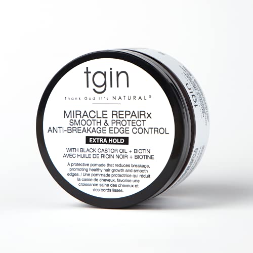 Thank God It's Natural Hair Gel - Nourishes & Strengthens with Biotin, Black Castor Oil - 4oz