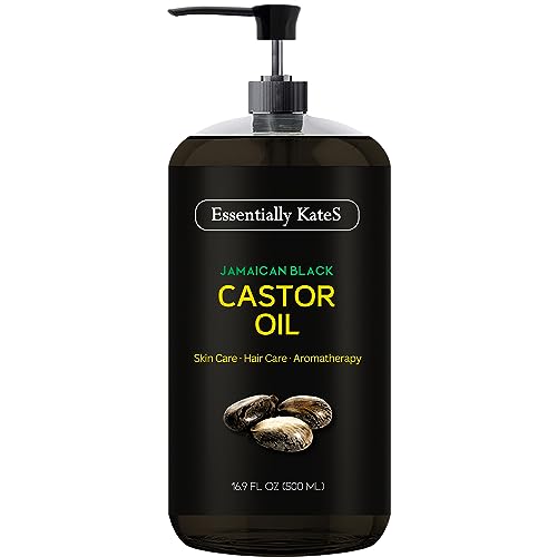 Essentially KateS Jamaican Black Castor Oil - Nourishing Hair Growth & Hydration - 16.9 Fl Oz