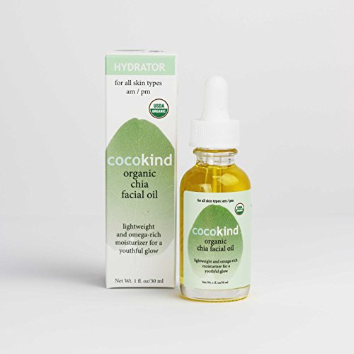 Cocokind Organic Chia Facial Oil - Deep Moisturizer, Antioxidant-Rich, Chamomile Infused - 1 Fl Oz