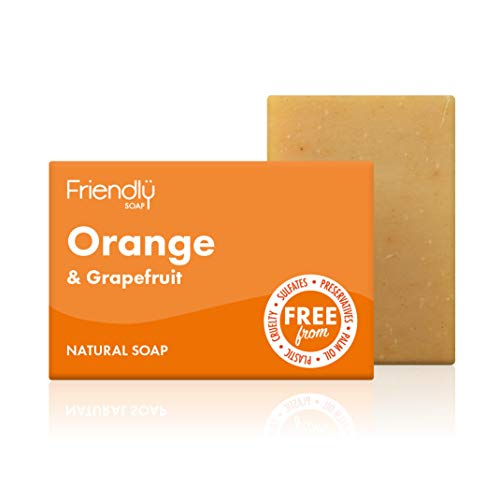 FRIENDLY SOAP Essential Oil Bar - Refreshing Citrus Blend, Natural Ingredients - 95g