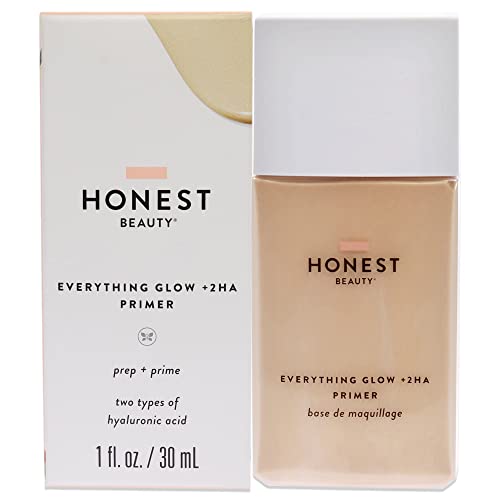 Honest Beauty Moisturizer - Hydrating Primer with Hyaluronic Acid, Brightening Extracts - 1oz