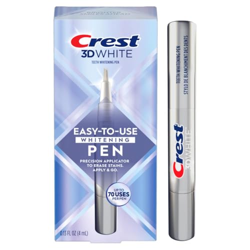 Crest 3DWhite Teeth Whitening Pen - Erases Surface Stains, Enamel Safe Formula - 4 mL