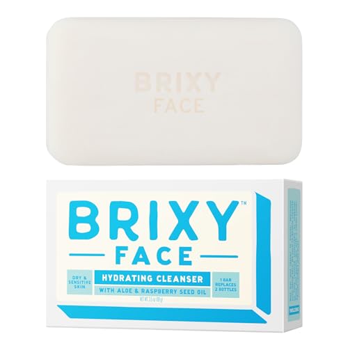 BRIXY Hydrating Facial Cleanser - Soothes Dry Skin, Ceramide & Niacinamide Support - 5oz