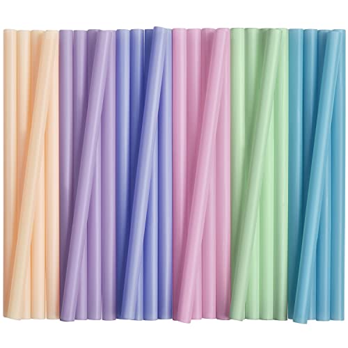 ALINK Jumbo Drinking Straw Set - BPA-Free, Colorful, Durable for Smoothies & Milkshakes - 50 Pack