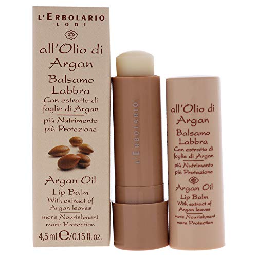 L'Erbolario Argan Oil Lip Balm - Nourishing Protection for Soft Lips - Natural Ingredients - 0.15 Oz