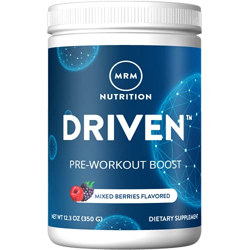 MRM Nutrition Driven Pre-Workout Powder - Boosts Muscle, Hydration & Energy, Vegan, 29 Servings