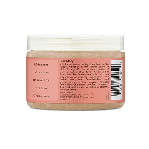 SheaMoisture Body Scrub - Exfoliates Dull Skin, Infused with Coconut Oil & Hibiscus - 12oz