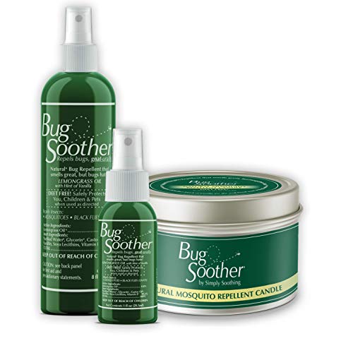 Bug Soother Candle & Spray - Natural Insect Repellent for Adults, Kids, Pets - 8oz + 1oz