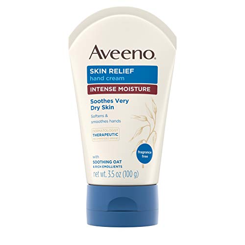 Aveeno Skin Relief Hand Cream - 24-Hour Moisturization, Soothing Oatmeal, Fragrance-Free - 3.5oz x3