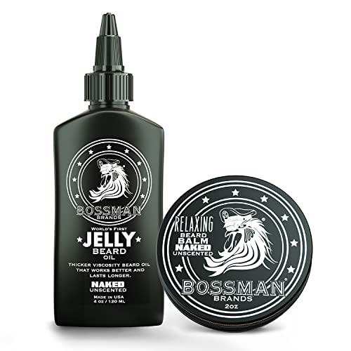 Bossman Beard Oil Jelly & Relaxing Balm - Nourishes, Promotes Growth, Natural Ingredients - 4oz