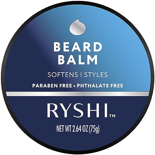 Ryshi Beard Balm - Moisturizes & Styles, Paraben-Free Formula for Coarse Hair - 2.64 oz