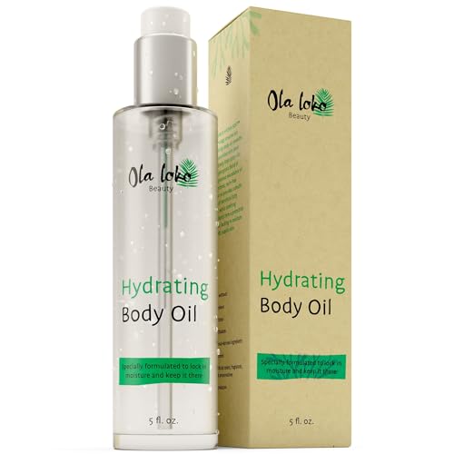 Ola Loko Body Oil - Hydrating for Dry Skin, Antioxidant-Rich Coconut & Jojoba - 8oz