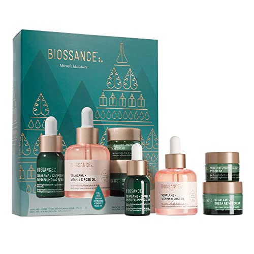 Biossance Skin Care Set - Radiant Glow, Clinically Proven Ingredients - 4-Piece Bundle