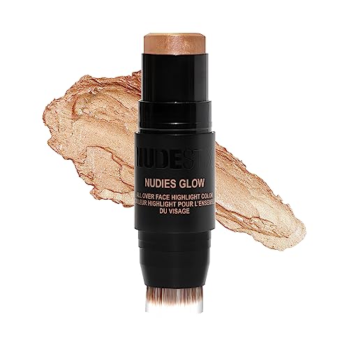 Nudestix Nudies Glow Cream Highlighter - Multi-Use Dewy Shine, Vegan & Gluten-Free - 0.25oz